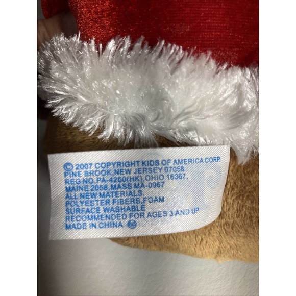 Kids Of America Holiday Cheer Animated Singing Santa Reindeer w/ Flashing Wheel - Picture 8 of 8